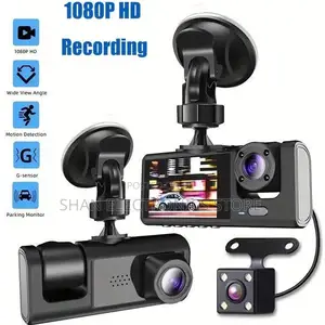 New 3 Cameras Lens 2 Inch Car DVR 24h Dash Cam Hd 1080p