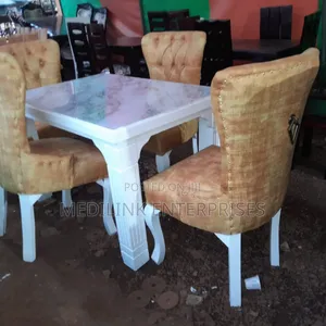 Upholstered 4-Seater Dinning Table Set