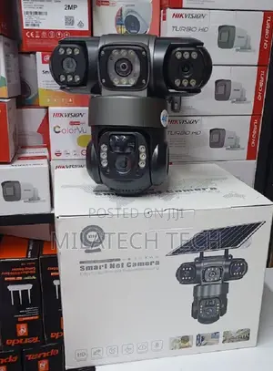 V380p Triple Lens Solar PTZ Camera ,./