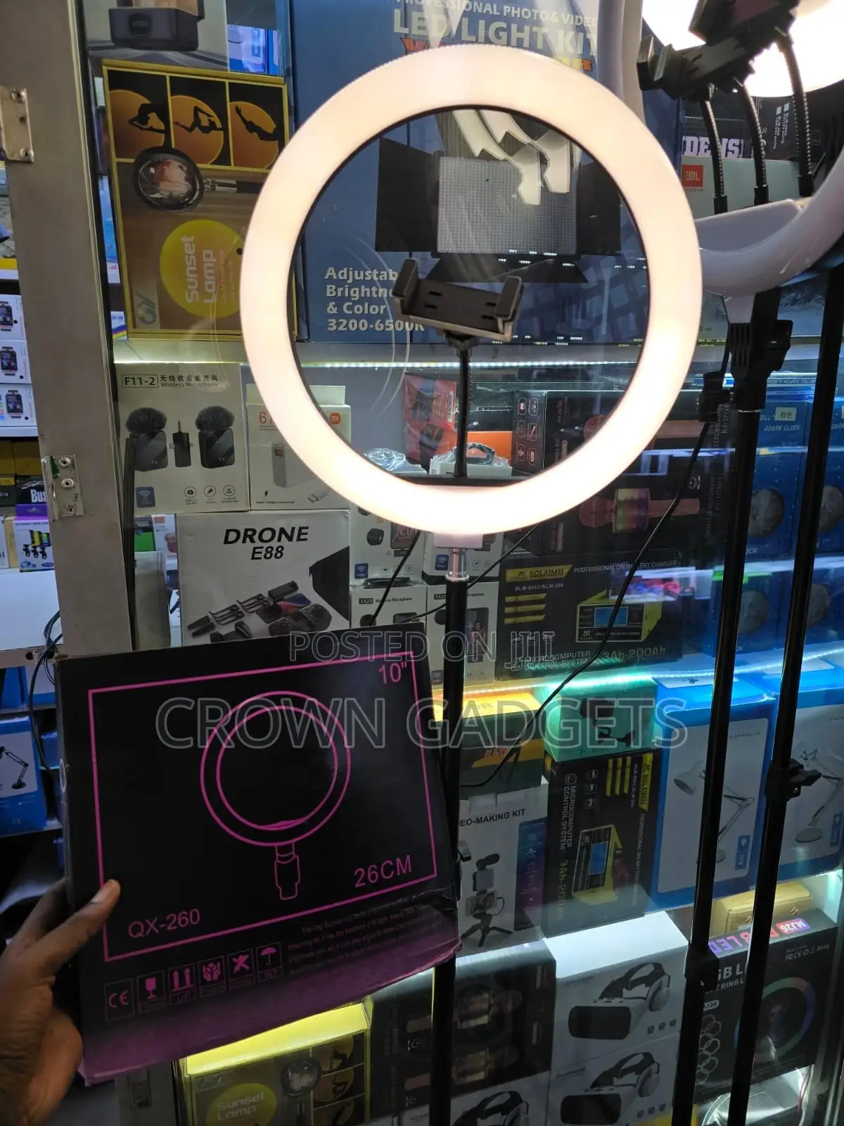 Adjustable 10" Led Ring Light for Vlogging and Live Streaming