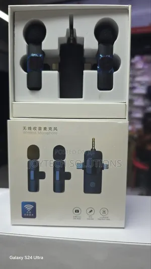 Premium Lavalier Microphone Dual-Set, 3-in-1 Receiver