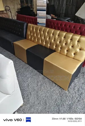 Waiting Benches 5feet, Gold and Black