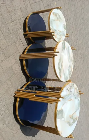 White 3 in 1 Executive Pure Marble Table