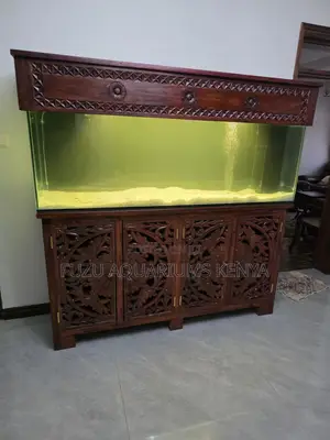 Heavy Duty Solid Wood Aquarium With 4-Door Cabinet