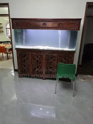 Elegant Office Reception Aquarium - Solid Wood