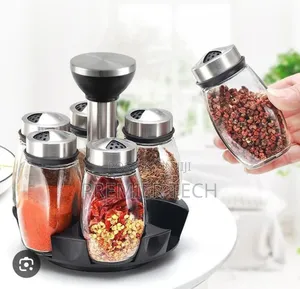 *7pc Rotating Spice Rack Set Ot-020 (100mlx6pcs + Stand)