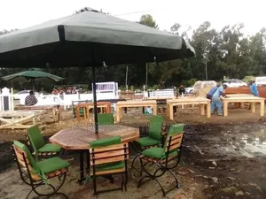 6-Seater Welwod Metallic Garden Outdoor Umbrella Shades