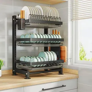 3-Layer Adjustable Wall Shelf –Black