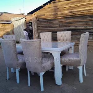 Solid Dinning Table Sets of Six Chairs