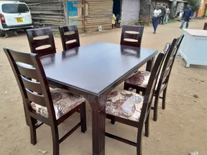 Solid Dinning Table Sets of Six Chairs