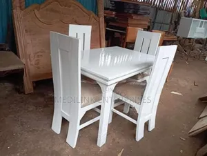 Solid Whitish Dinning Table Sets