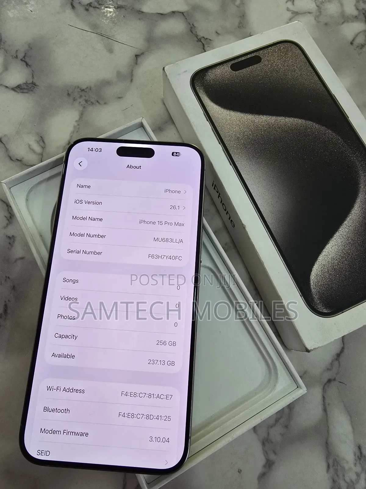 Apple iPhone 15 Pro Max 256 GB Silver