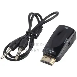 Hd Hdmi/Vga Adapter + Audio Compact Medium Size, Black