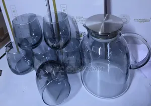 7-Piece Smoky Borosilicate Glass Water Set