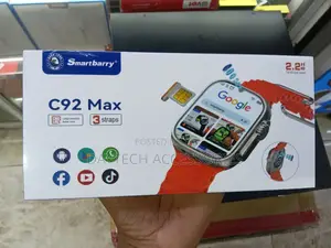 Smart Barry C92 Max Smart Watch 2,2" With 3 Straps - Black