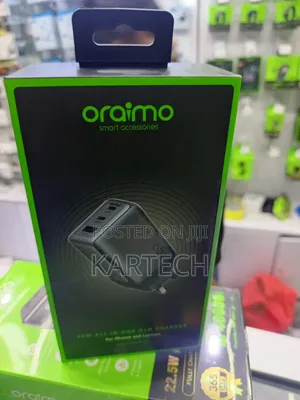 Oraimo Hypergan 65w Usb-C Fast Charger – Compact Power Adapter