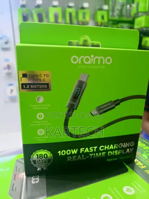 Oraimo Digiline Usb-C to Usb-C 100w Fast Charge Cable – 1.2m