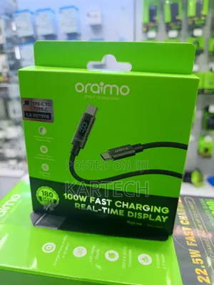 Oraimo 100w Fast Charging Type-C Cable With Real-Time Power Display