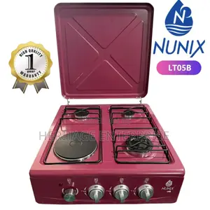 Nunix Table Top Cooker 3 Gas + 1 Electric Burner Stove