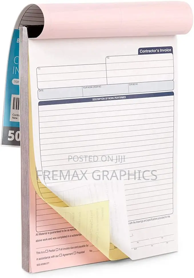 Professional Receipt Book Design Printing