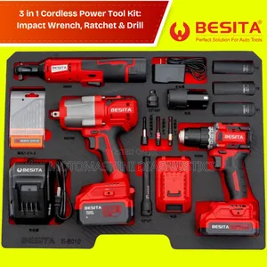 3 in 1 Besita Cordless Power Tool Kit: Impact Wrench, Ratchet Drill