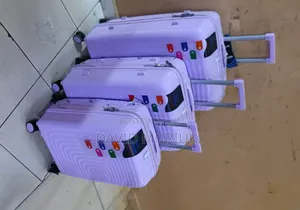 Unbreakable Double Zip Rubber Suitcase Pp 3-in-1 Suitcase Set