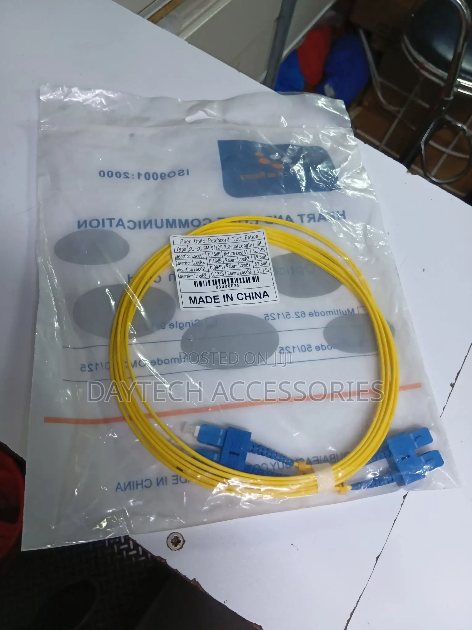 Singlemode Sc to Sc Fiber Optic Patch Cord 1m