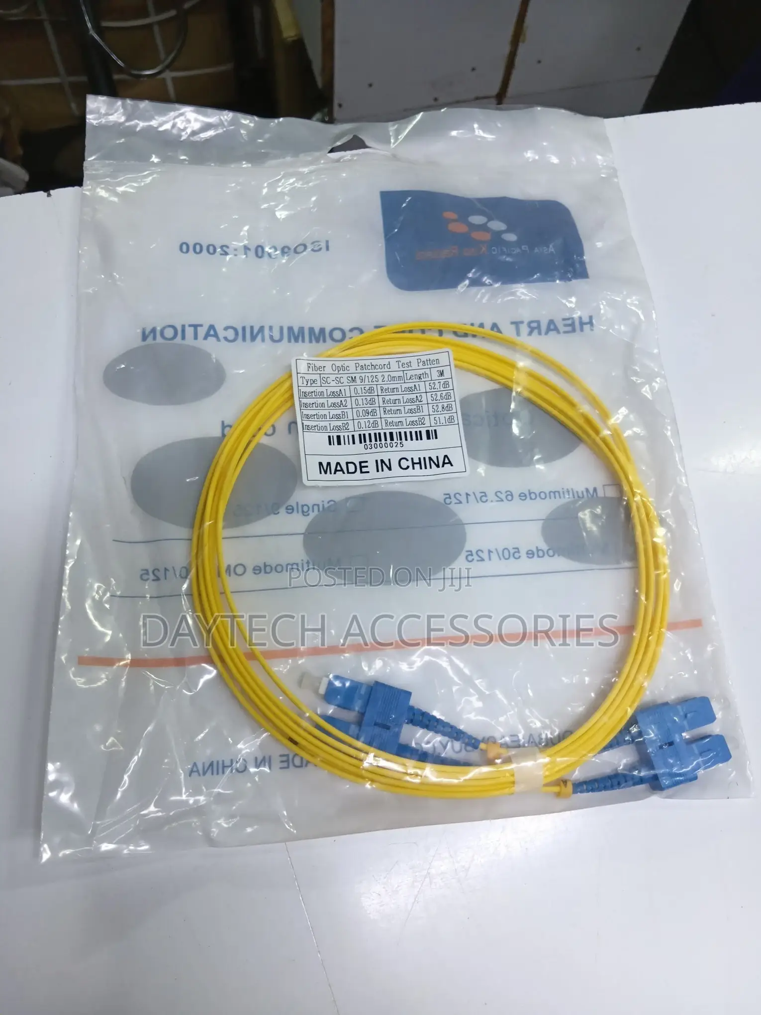 1.5m Sc Sc Fiber Patch Cable.