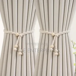 2pcs Wooden Beaded Curtain Tiebacks
