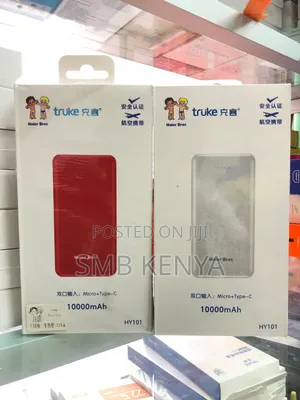 Hy101  Power Bank 10000mah  With Built In Cable Micro And Type C