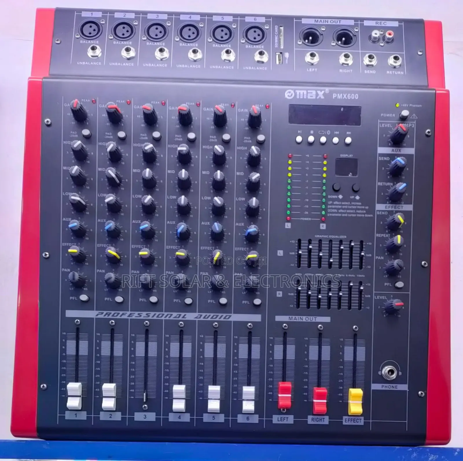 Max 6 Channels Powered Mixer Usb Bluetooth 2000 Watts Output Power