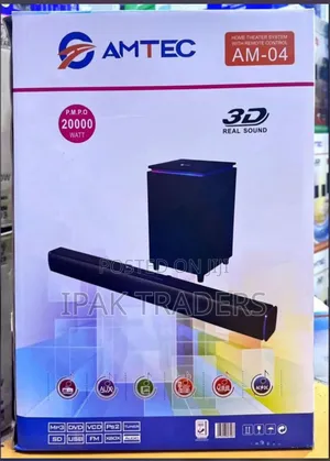 Amtec Am-04 Bluetooth Enabled Wireless Soundbar Sound System