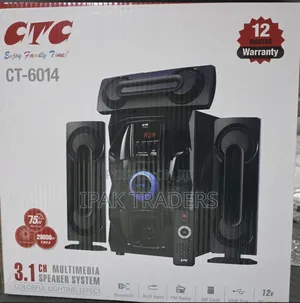 CTC Ct-6001 3.1 Channel Multimedia Speaker System- Mp3, Sd Card