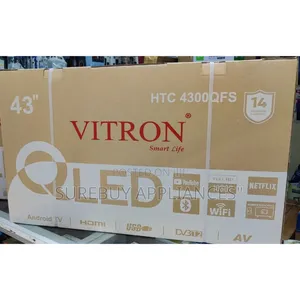 *Vitron 43" Qled Smart Android Frameless With Bluetooth