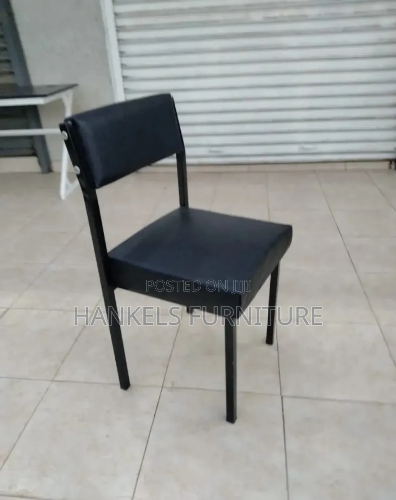 Metallic Frame Leather Office Chair