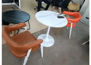 Luxury Round Marble Dining Set With Padded Chairs