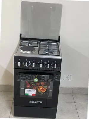 Black 50*55 Globalstar Jet 3+1 Standing Cooker With Electric Oven