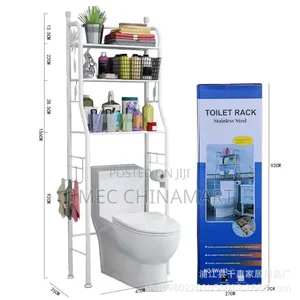 Heavy Gauge Metallic 3-Layer Over-the-Toilet Rack