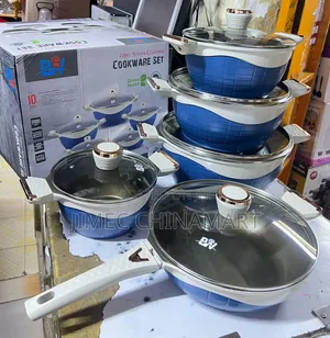 10-PCS Healthy Ceramic Nonstick Cookware Set