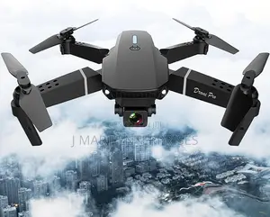 E88 Pro Drone Camera, Wifi Dual Foldable Mobile App Control, Black