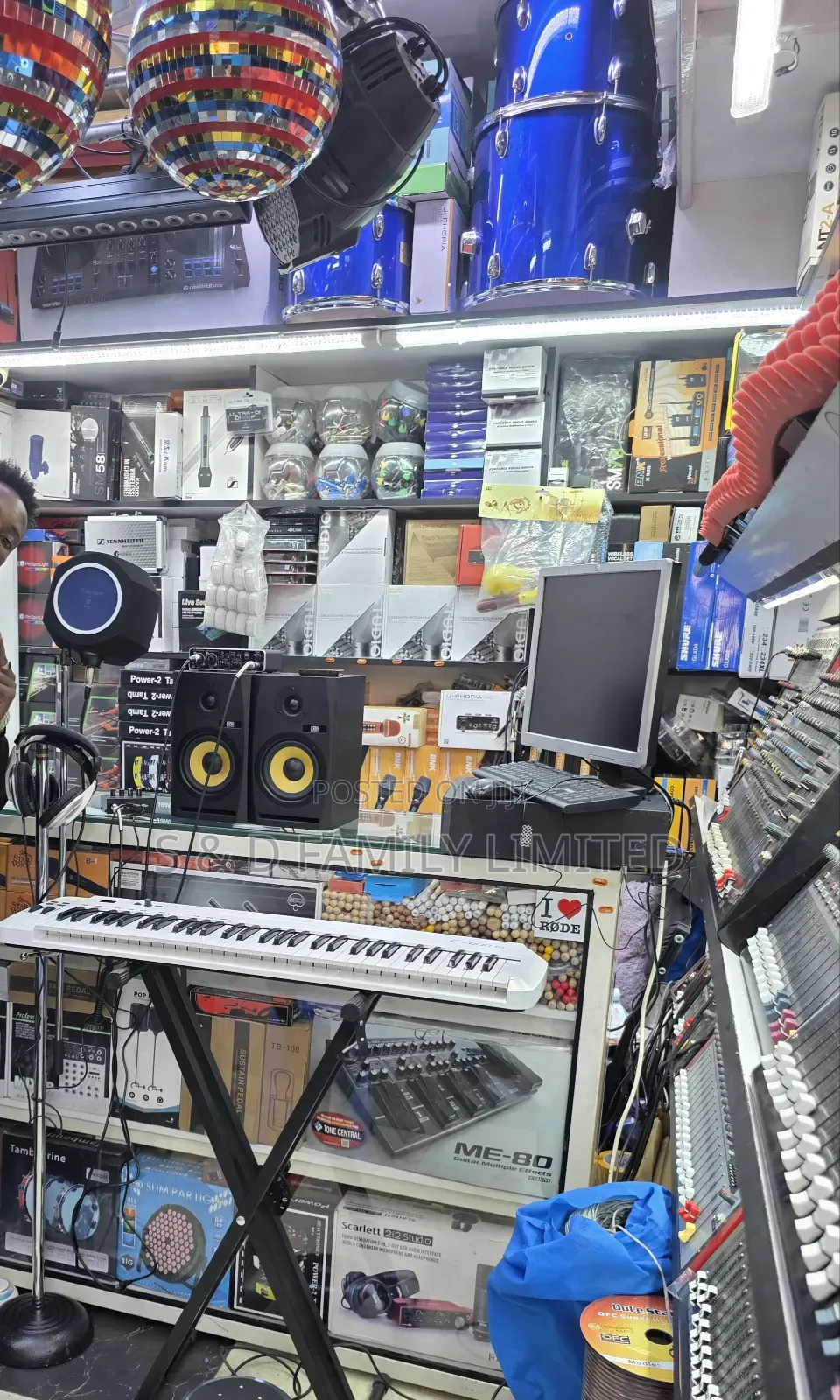 Recording Studio Set With Computer
