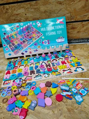 7 In 1 Multifunctional Monte Sorry Board With Letters Shapes  For Kids