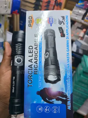 Zoomable Usb-c Rechargeable Security Tactical Led Flashlight