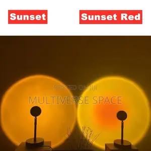 Led RGB 16 Color Projector Night Ambient Light Floor Sunset Lamp Decor