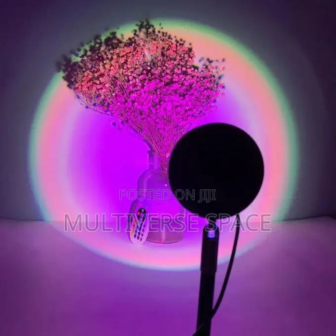 Led RGB 16 Color Projector Night Ambient Light Floor Sunset Lamp Decor