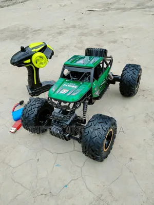 Remote Controlled Rechargeable Monster Truck For Kids In Green Color