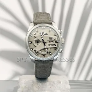 Tag Heuer Cr7 Battery Powered Classic Watch With Genuine Leather Strap