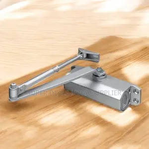 Hydraulic Door Closer Automatic Aluminum Body Silver Painted Finish