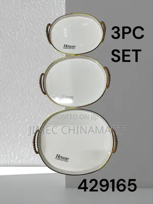3pcs Round Acrylic Trays Set