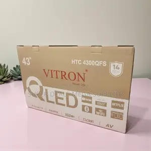 Wifi Support Vitron 43 Inch Qled Smart Android Frameless Led Tv